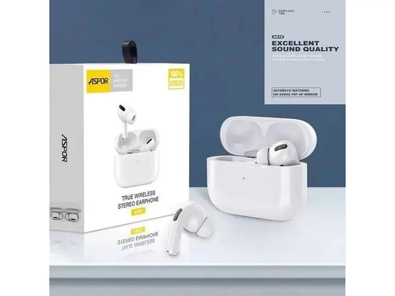 Навушники TWS Aspor A619 (Pro generation) White - фото 2