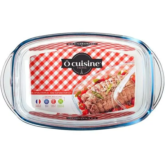 Каструля прямокутна для запікання O Cuisine Pyrex 3 л + 1.5 л кришка (465AC00/1643) - фото 2