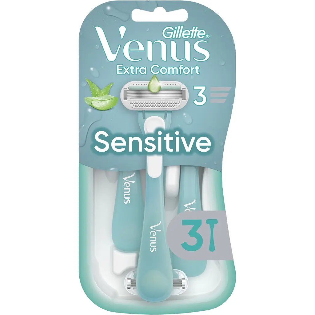 Одноразові станки для гоління (бритви) жіночі Venus Smooth Sensitive 3 шт.