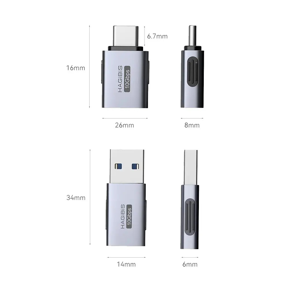 Перехідник Hagibis USB-C Adapter (TUA02) [160398] - фото 8