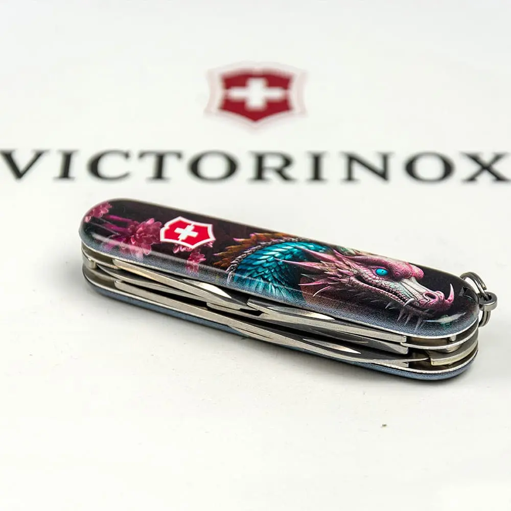 Ніж Victorinox Climber Zodiac 91мм 14функ Лазурний дракон - фото 6