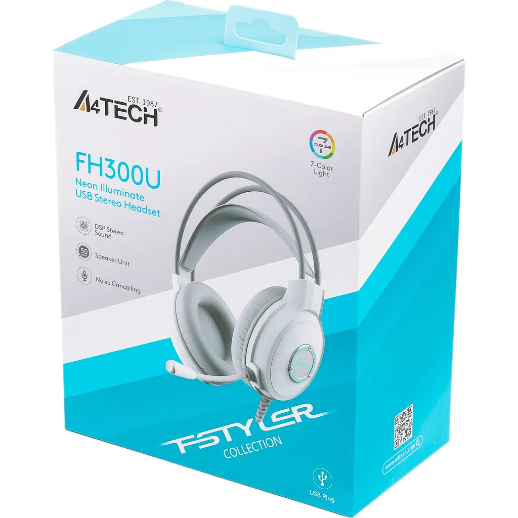 Комп'ютерна гарнітура A4Tech FH300U White [122700] - фото 10