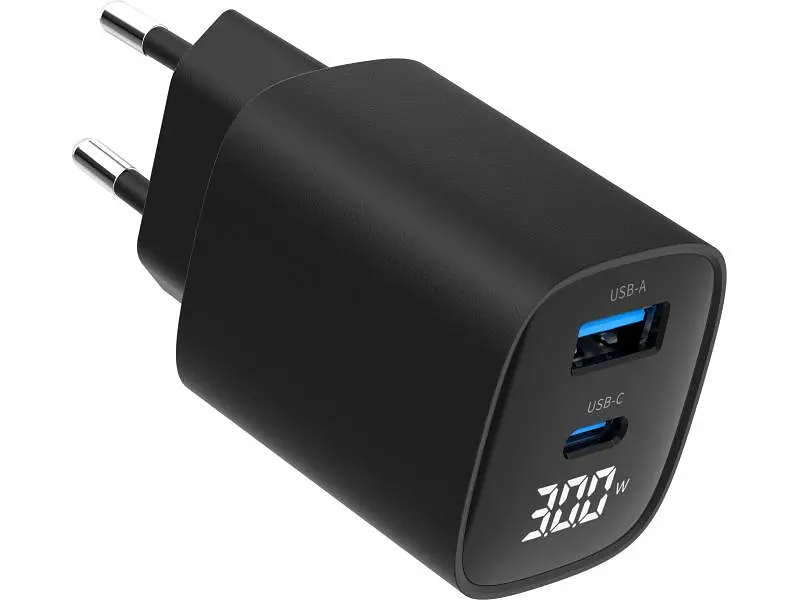 Мережевий зарядний пристрій Gembird TA-UC-PDQC30LCD-BK-01 - фото 2