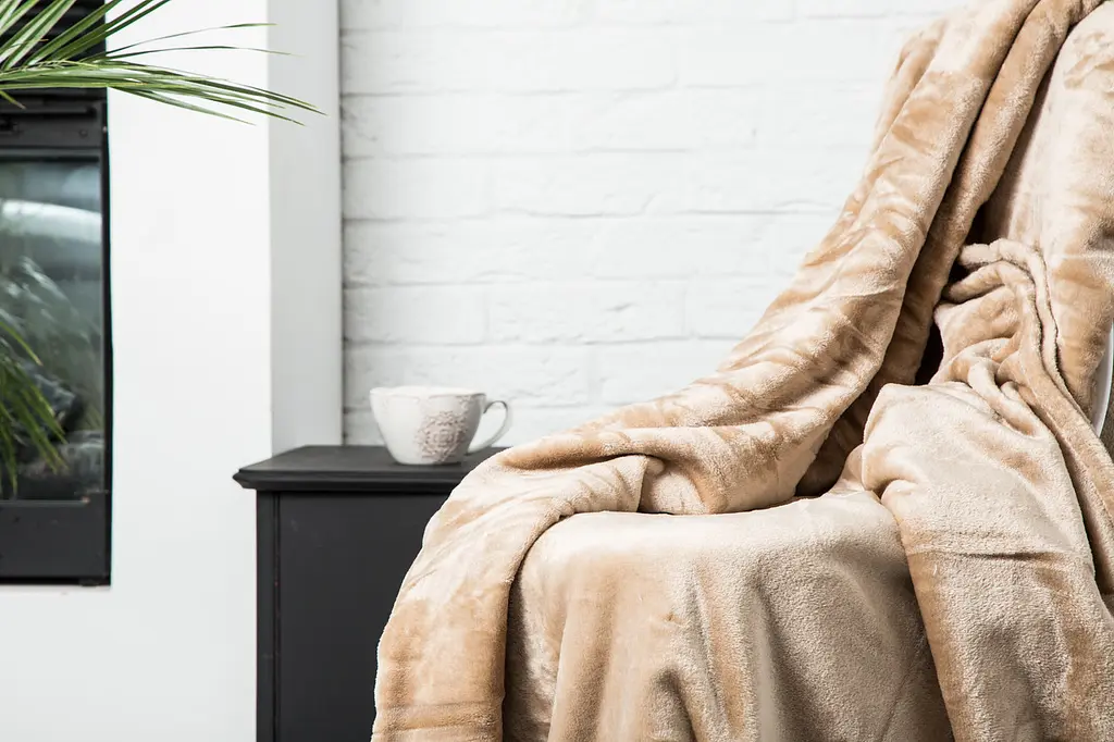 Плед Ecotton 200х220 см з мікрофібри бежевий Beige (23159)