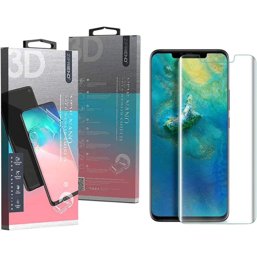 Защитная пленка Zifriend 3D Full Cover Curved Edge для Huawei Mate 20 Pro Crystal Clear (703686) - фото 2