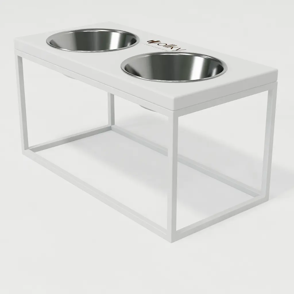 Hollky Base L — миски на підставці для середніх і великих собак (2 × 0,95 л, висота 20 см) - фото 2