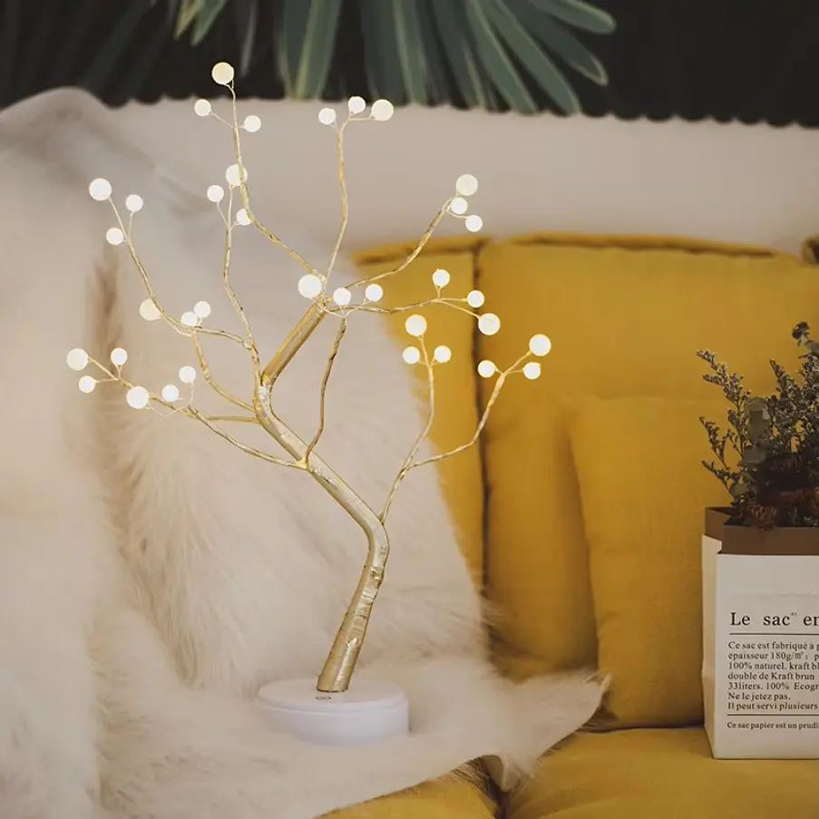 Настільний декоративний світильник Bonsai Tree · LED нічник лампа Дерево - фото 6