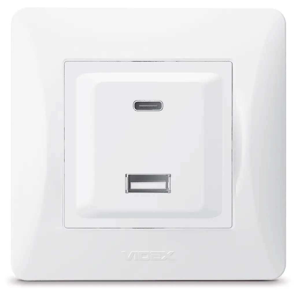 Розетка Videx Binera USB-A + USB-C PD20W біла (VF-BNCHRUC20-W) - фото 3