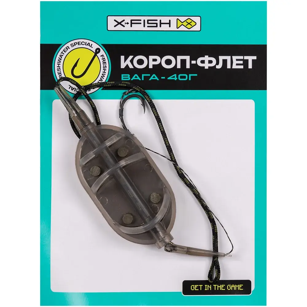 Оснащення коропове X-Fish "Короп-флет" 1 гачок 40g - фото 2