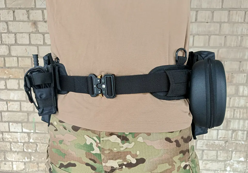Розвантажувальний тактичний пояс РПС із кріпленням MOLLE чорний (варбелт, warbelt) - фото 6