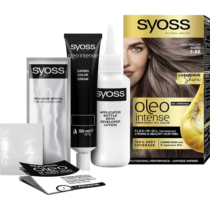 Стойкая краска для волос Syoss Oleo Intense 7-56 холодный русый 115 мл - фото 3