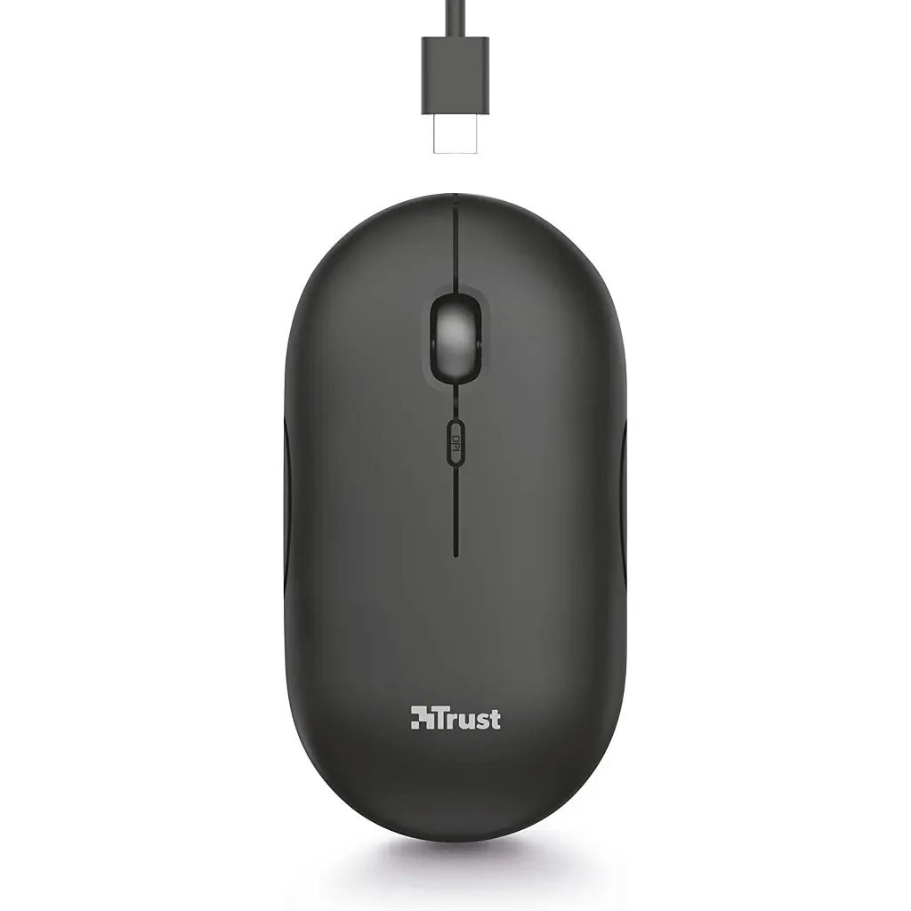 Мишка Trust Puck Wireless/Bluetooth Silent Black (24059) - фото 2