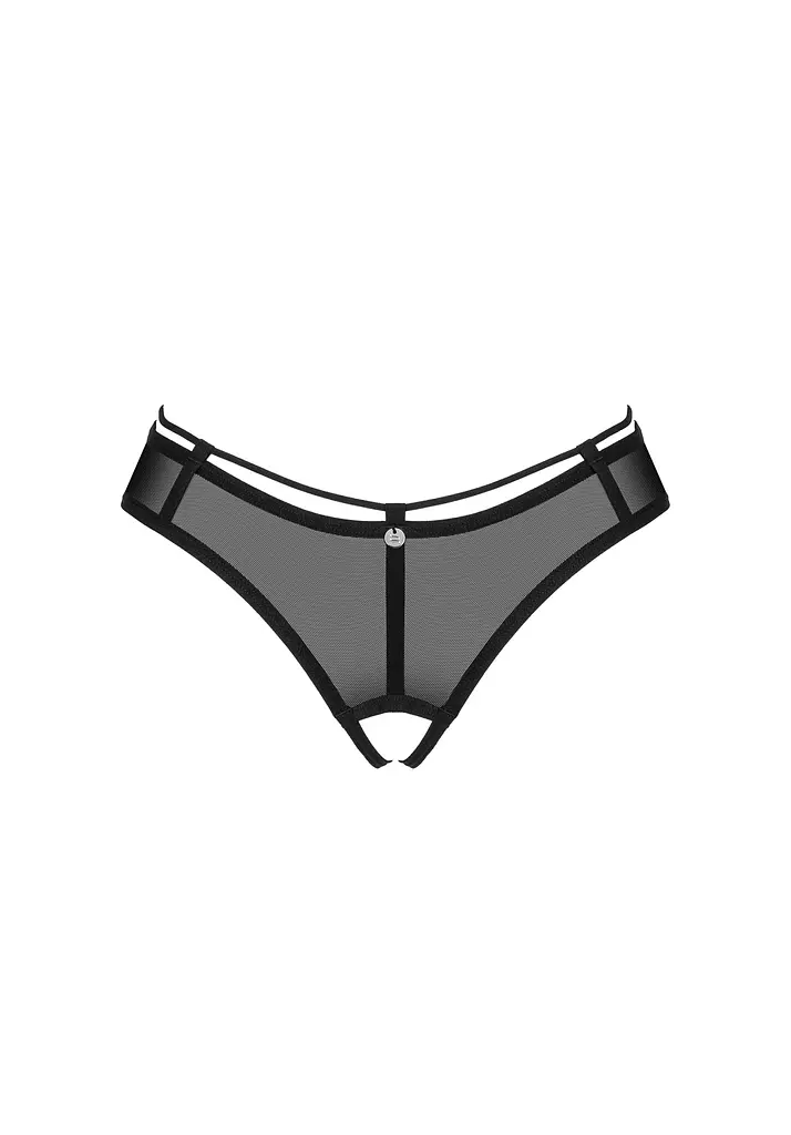Трусики с открытым доступом Obsessive Roxelia XS/S черный - фото 7