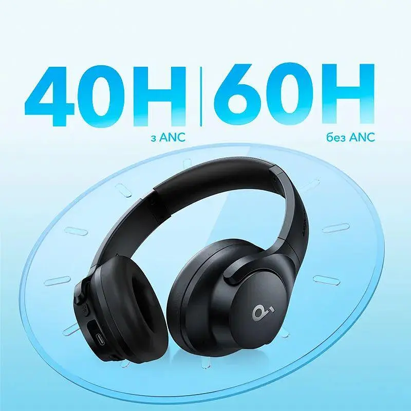 Навушники Anker SoundCore Q20i Black | ANC | Баси | до 60 годин на одному заряді - фото 4