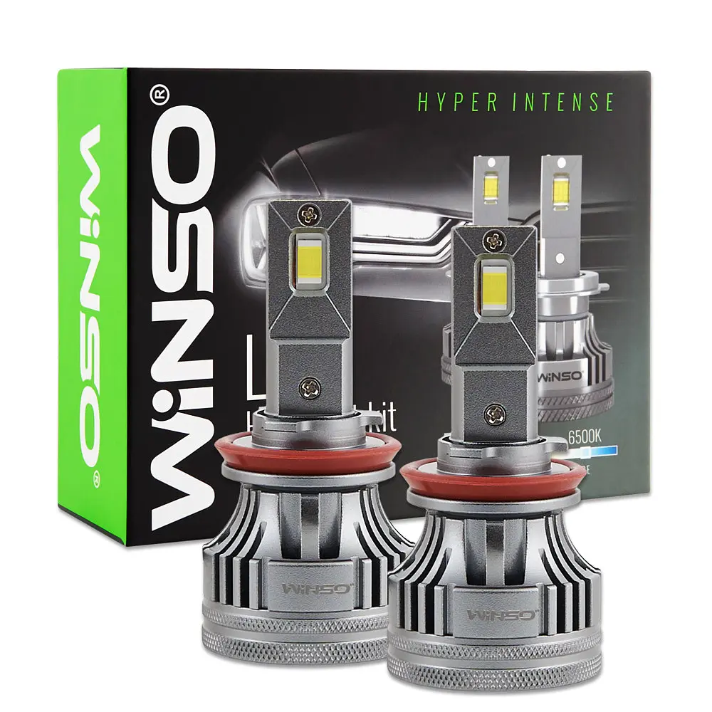 Автолампа Winso LED H8/H11/H16 12/24V 90Вт 7000Лм 6500K CSP3970 2 шт. (797110) - фото 4