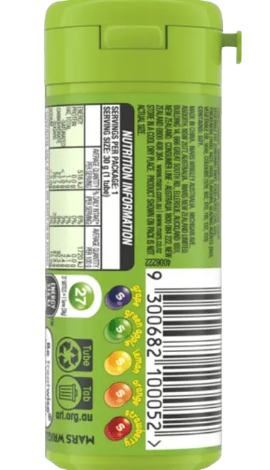 Драже Skittles Sours Green Tube 30г - фото 2