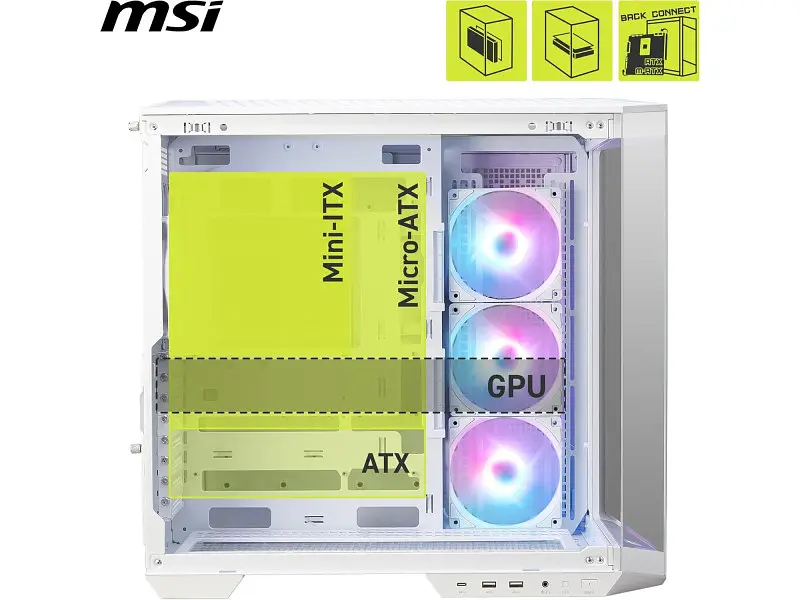 Корпус MSI MAG PANO 100R PZ WHITE - фото 5
