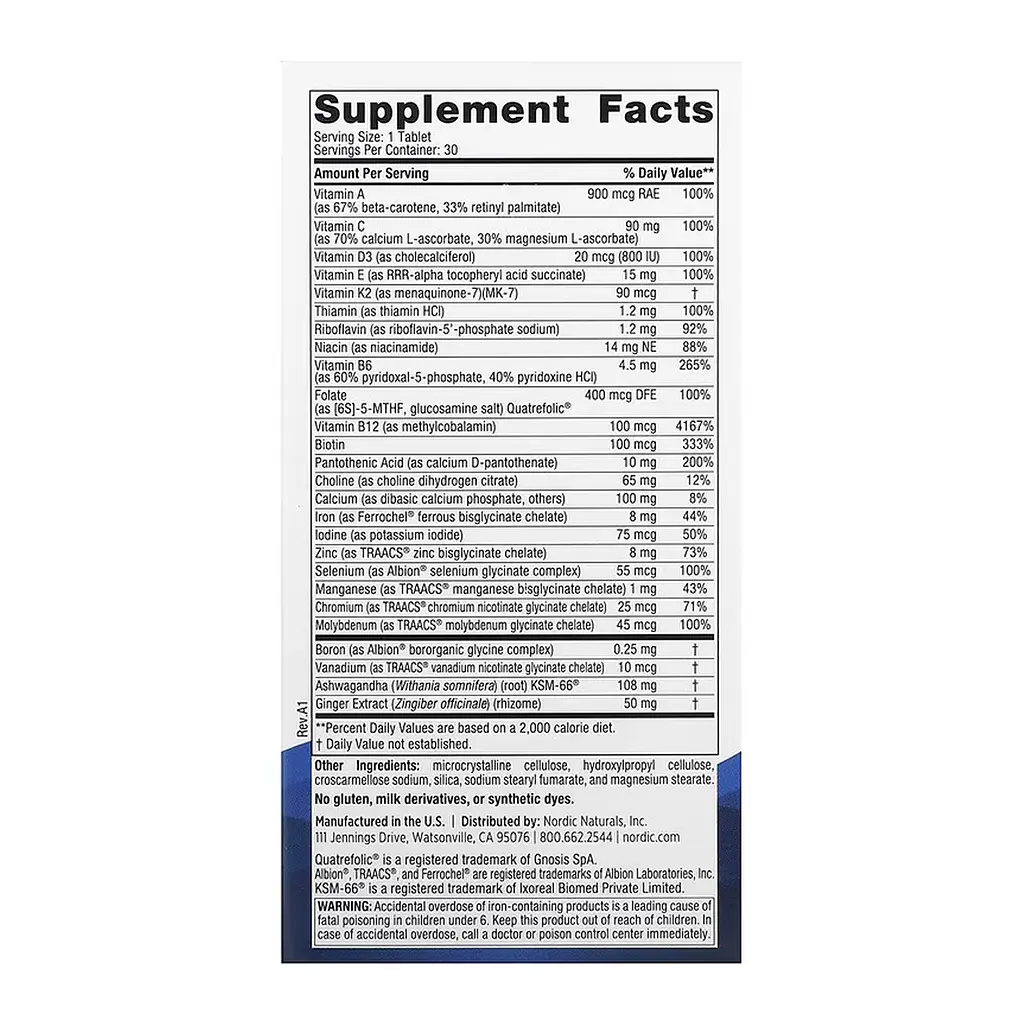 Women's One Daily Multivitamin - 30 tabs - фото 2