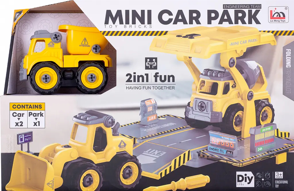 Конструктор DIY Spatial Creativity Бульдозер и Самосвал LM9018-3A, желтый (CJ-1614191) - фото 4