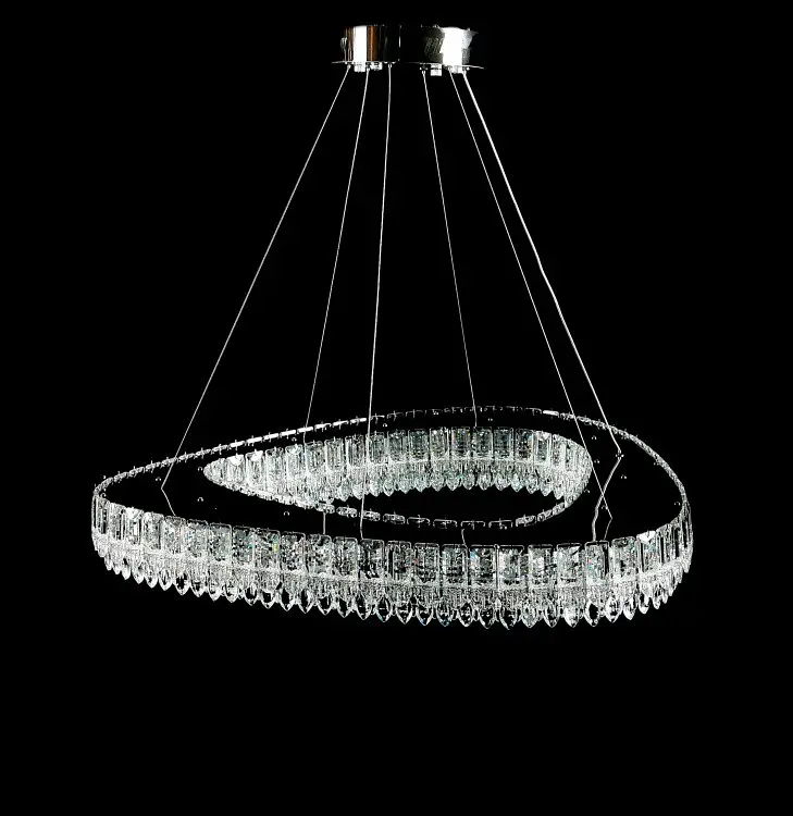 Кришталева світлодіодна люстра Splendid Ray L7069/800/1 LED (CH+clear) - фото 3