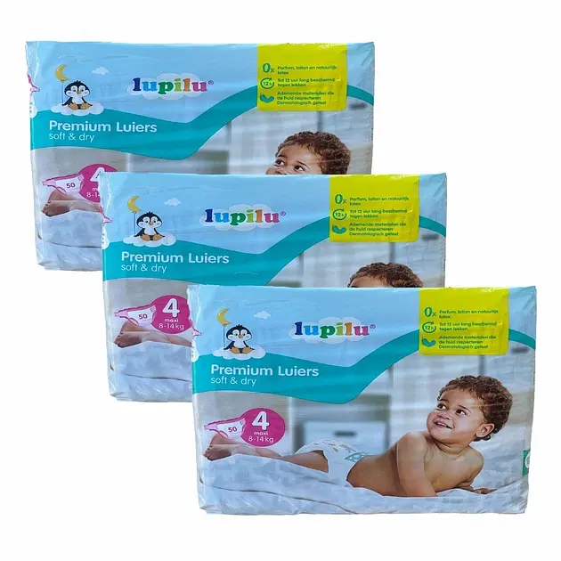 Преміум підгузники Lupilu soft & dry 4 Maxi (8-14 кг) 150 шт