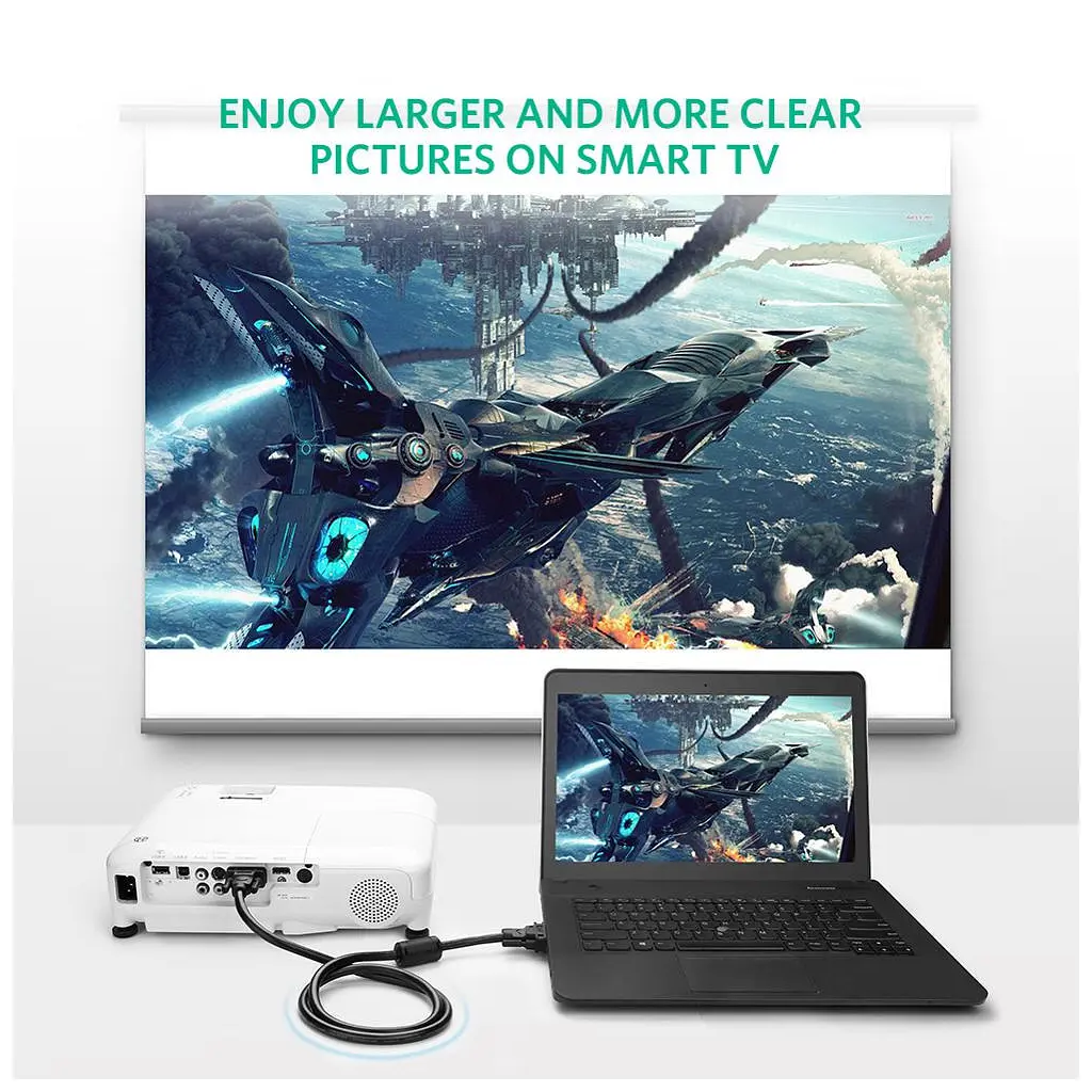 Кабель мультимедійний VGA M to VGA M 2.0m VG101 black Ugreen (11646) - фото 5