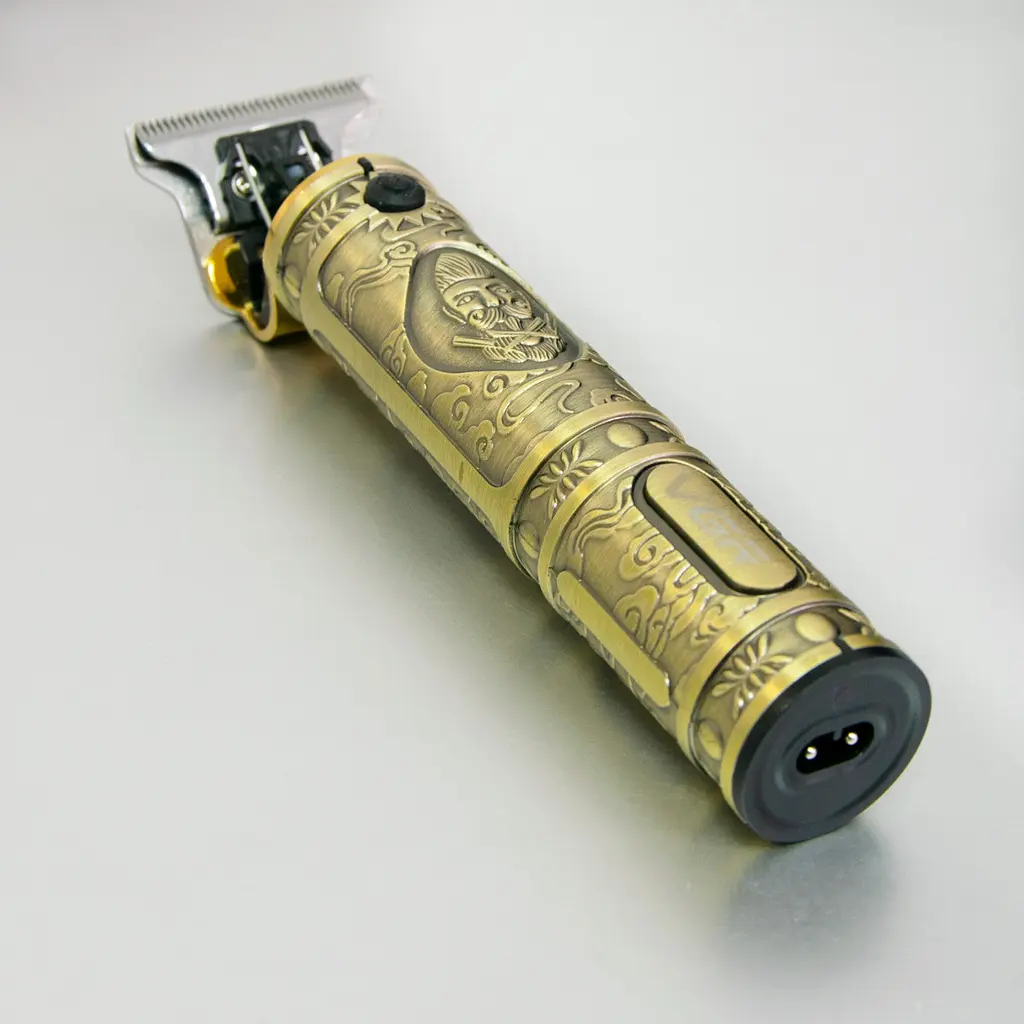 Машинка для стрижки волос VGR V-085 Gold, триммер для бороды, беспроводной окантовочный мужской, золотой - фото 6