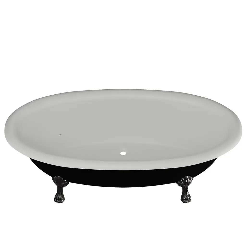 Ванна отдельностоящая матовая Amidicon Olimpia 180x90 черная из литого камня черные ножки OLIMPIA_180_nizhk-bl_BLACK_MAT, Черный матовый - фото 7