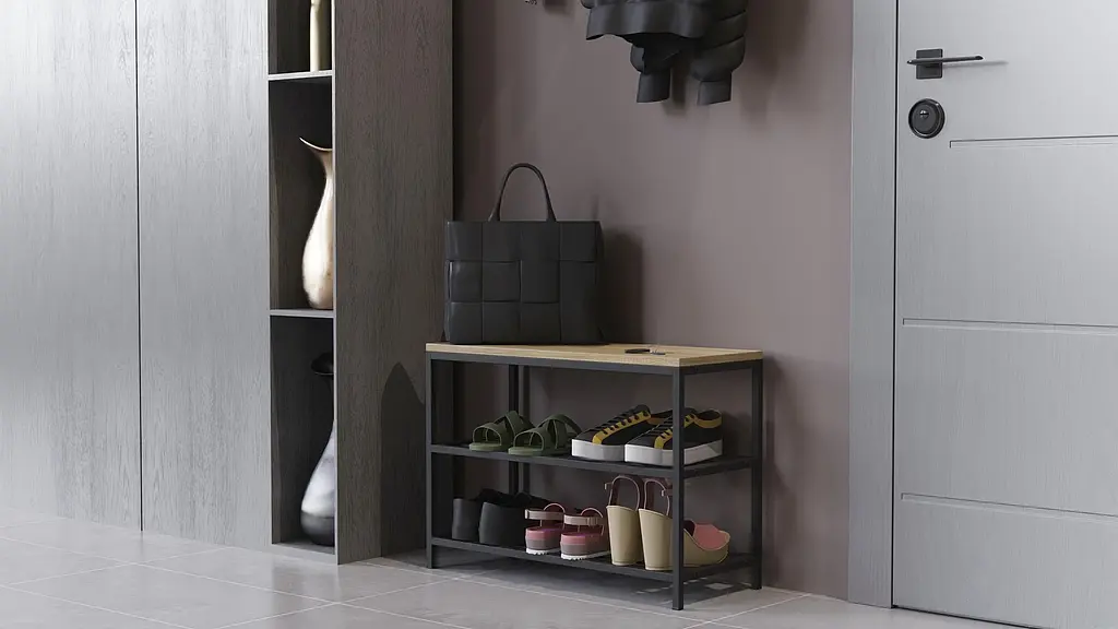 Банкетка універсальна Ferrum-decor Слайм 45x63x26 чорний ДСП Дуб Сонома 16мм (FRD-104072) - фото 7