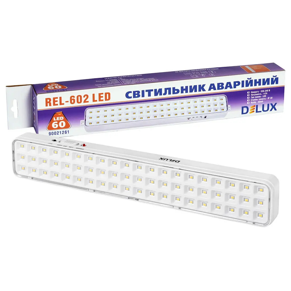 Світильник Delux REL-602 (3.7V2Ah) 60 LED 4W (90021261) - фото 3