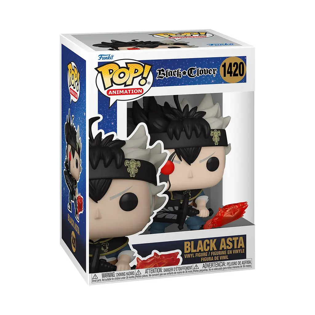 Фігурка Funko Pop Чорна Конюшина Чорний Аста Black Clover Black Asta 10 см FP BC BA 1420 - фото 3