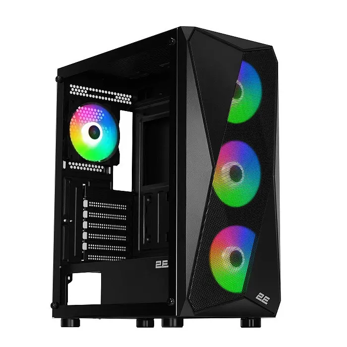 Корпус 2E Gaming Aruba (G3313B), чорний, без БП, Mid Tower, ATX/Micro ATX/Mini ITX, 1xUSB 3.0/2xUSB 2.0, макс. CPU - 165