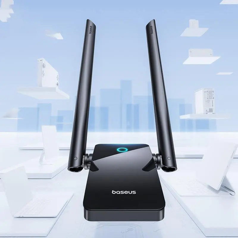 WiFi адаптер Baseus FastJoy Series 1300Mbps (External Antenna) (B01317600111-05) Cluster Black - фото 7