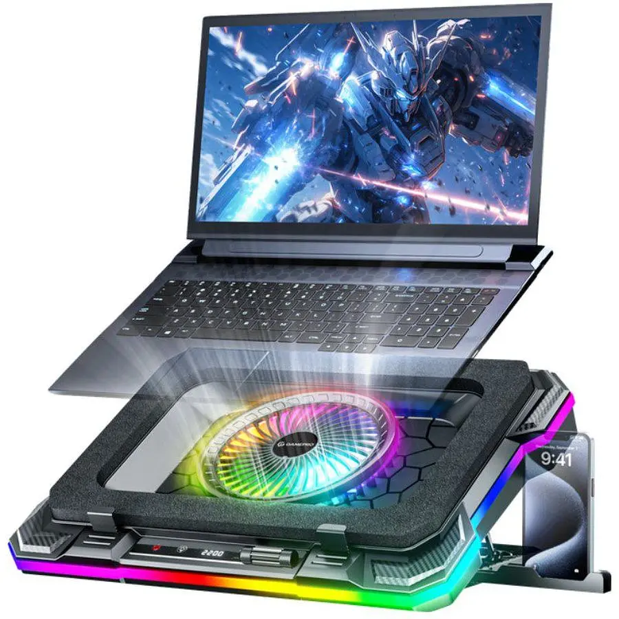 Охолоджувальна підставка для ноутбука до 19 дюймів GamePro GPCP-950 1xfans - фото 5