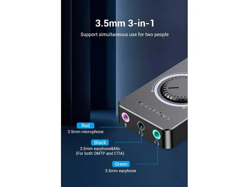 Звукова карта Vention Audio Volume Control (CDRBB) - фото 2