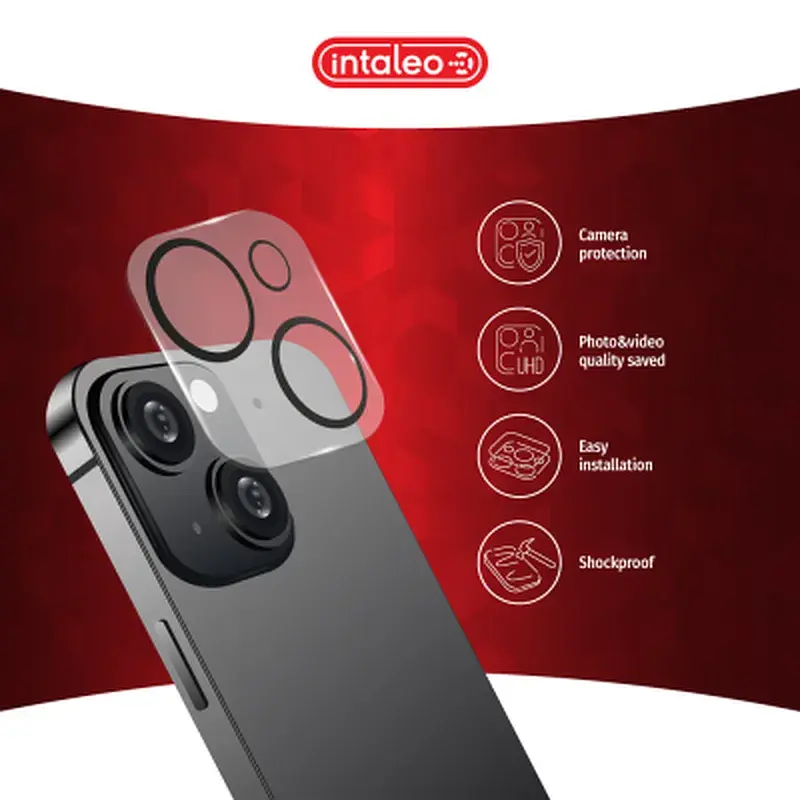 Скло захисне Intaleo Camera Lens Apple Iphone 14/14 Plus Black (1283126576843) - фото 3