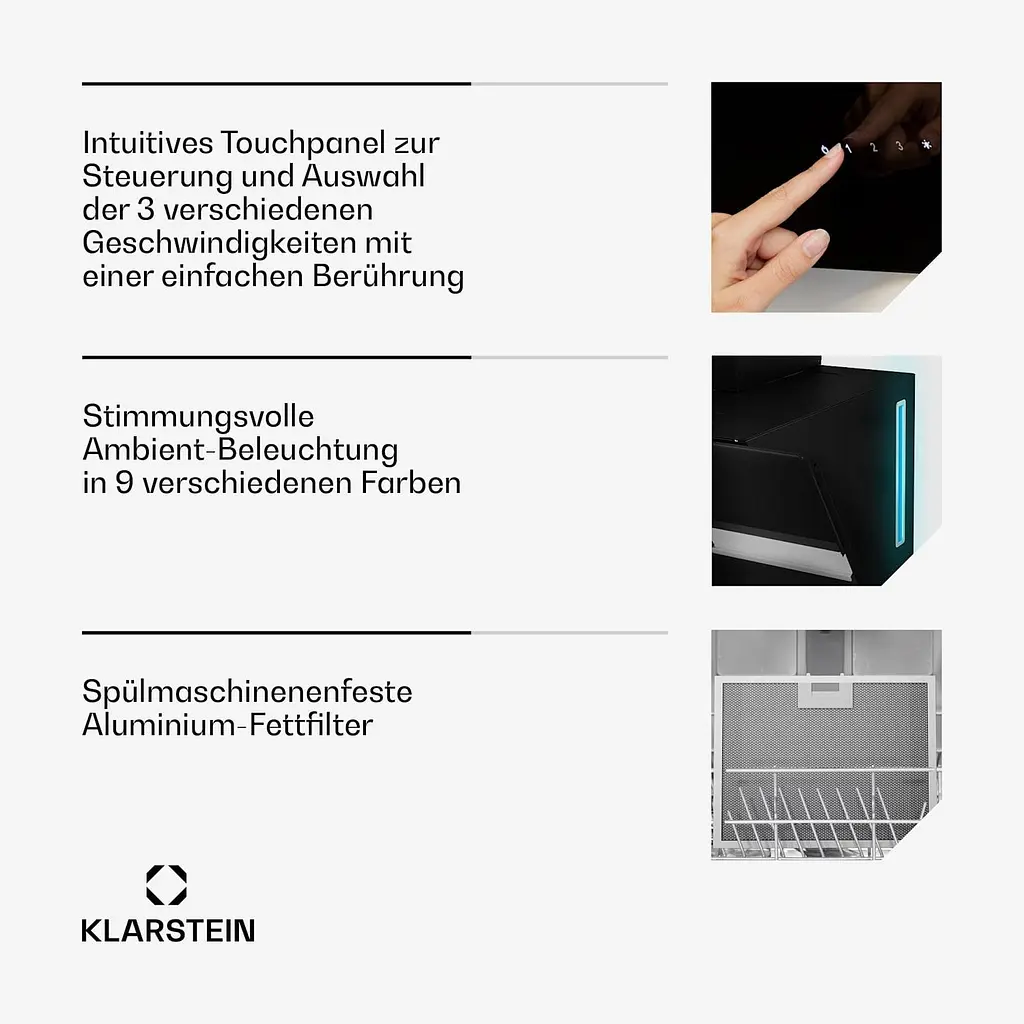 Вытяжка Klarstein Alina 60 (10046568) - фото 6