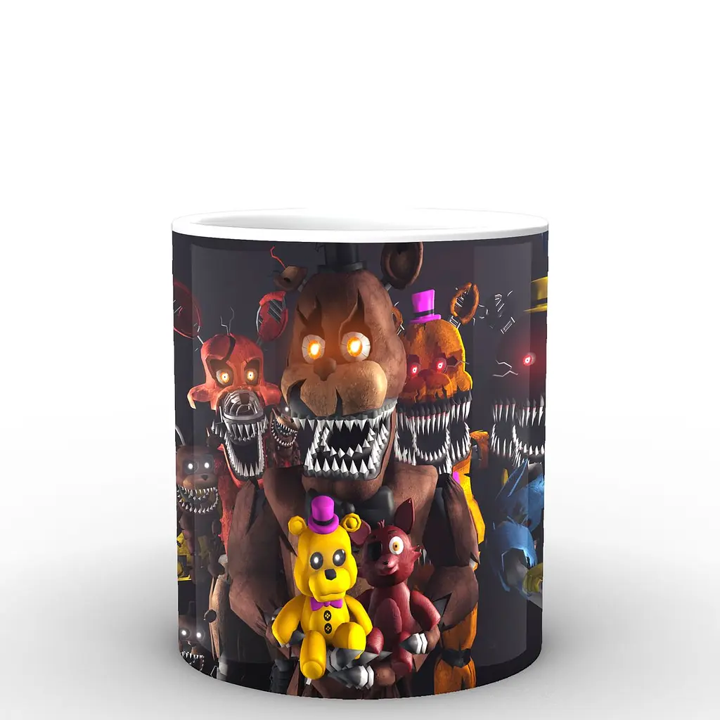 Кухоль GeekLand Five Nights At Freddys П'ять ночей з Фредді постер FN.02.051 330 мл білий - фото 3
