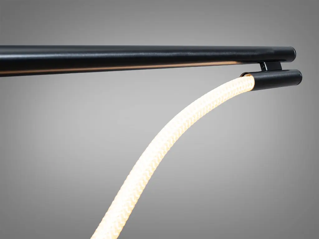 Сучасна світлодіодна люстра "Шланг", 20 Вт, чорний хром - фото 3