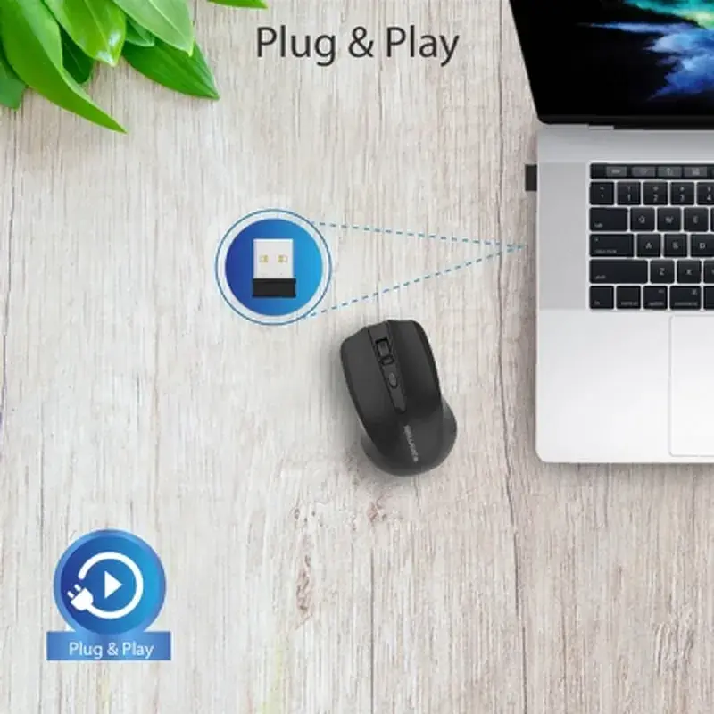 Мишка Promate Clix-8 Wireless Black (clix-8.black) - фото 5