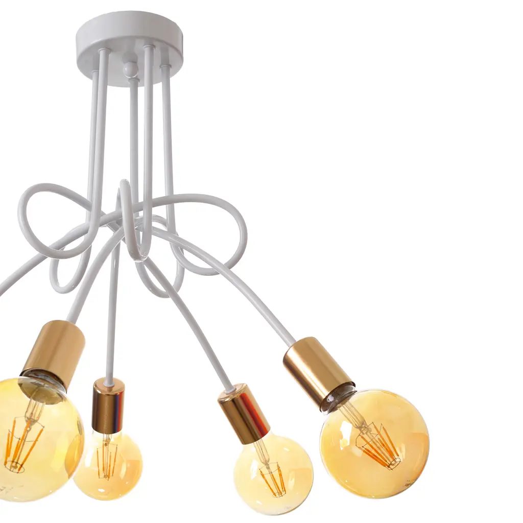 Люстра Brille потолочная лофт в спальню Е27 60W WH (BR-01 604C/5) - фото 4