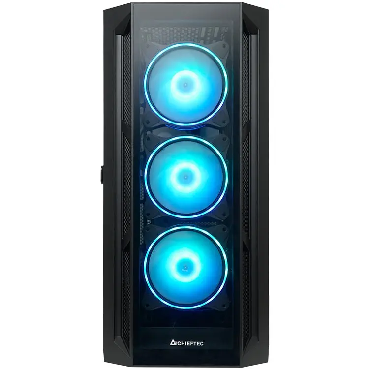 Корпус Chieftec APEX GA-01B-TG-OP 4x120mm A-RGB, USB-C, E-ATX, Блок живлення, Чорний - фото 2