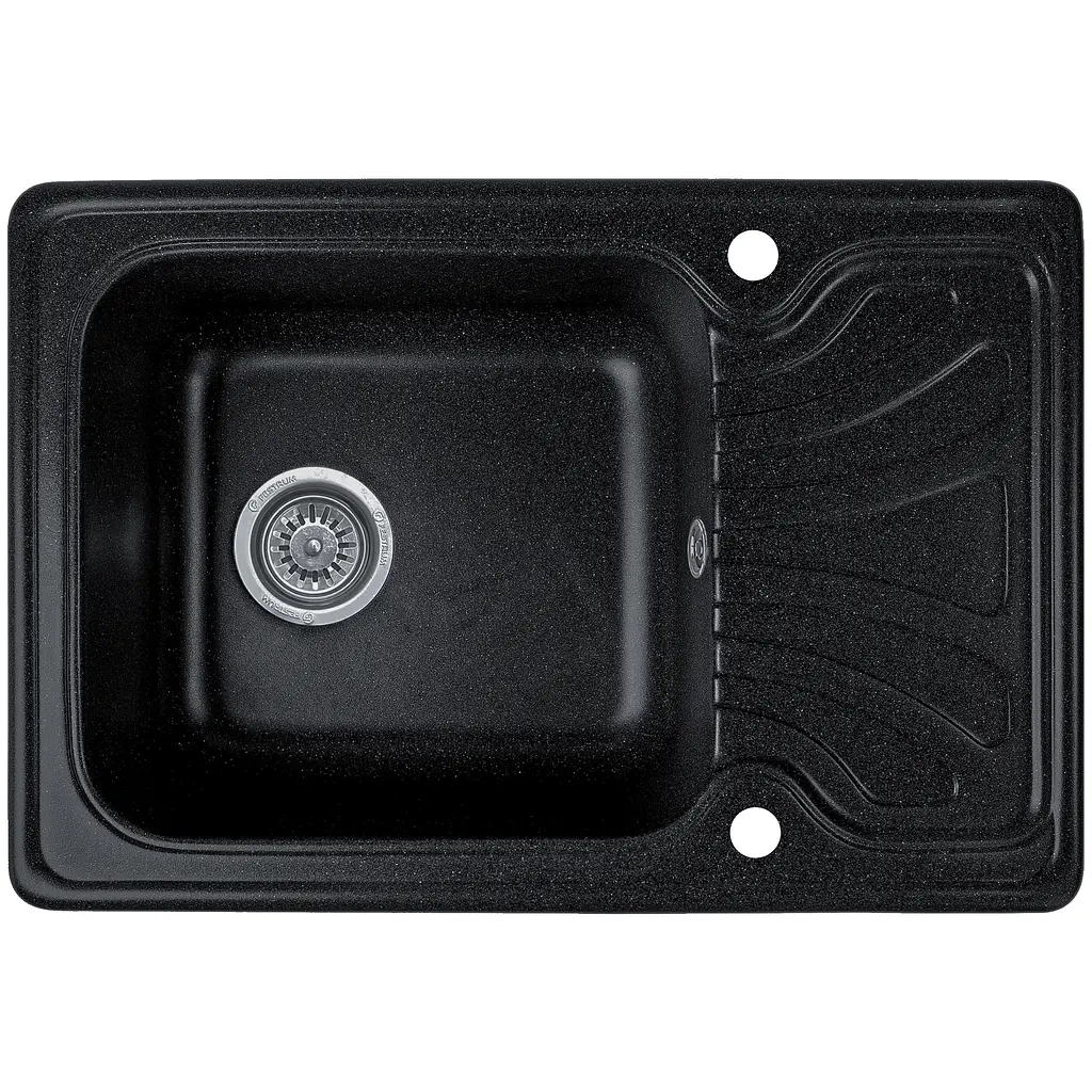 Мойка кухонная Valetti 10N гранитная 640х445 мм черная - фото 4