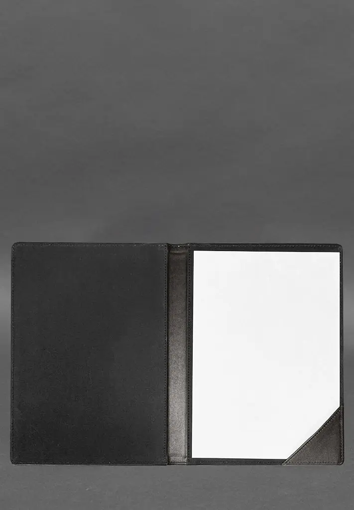 Шкіряна папка для документів на підпис темно-коричнева - фото 3