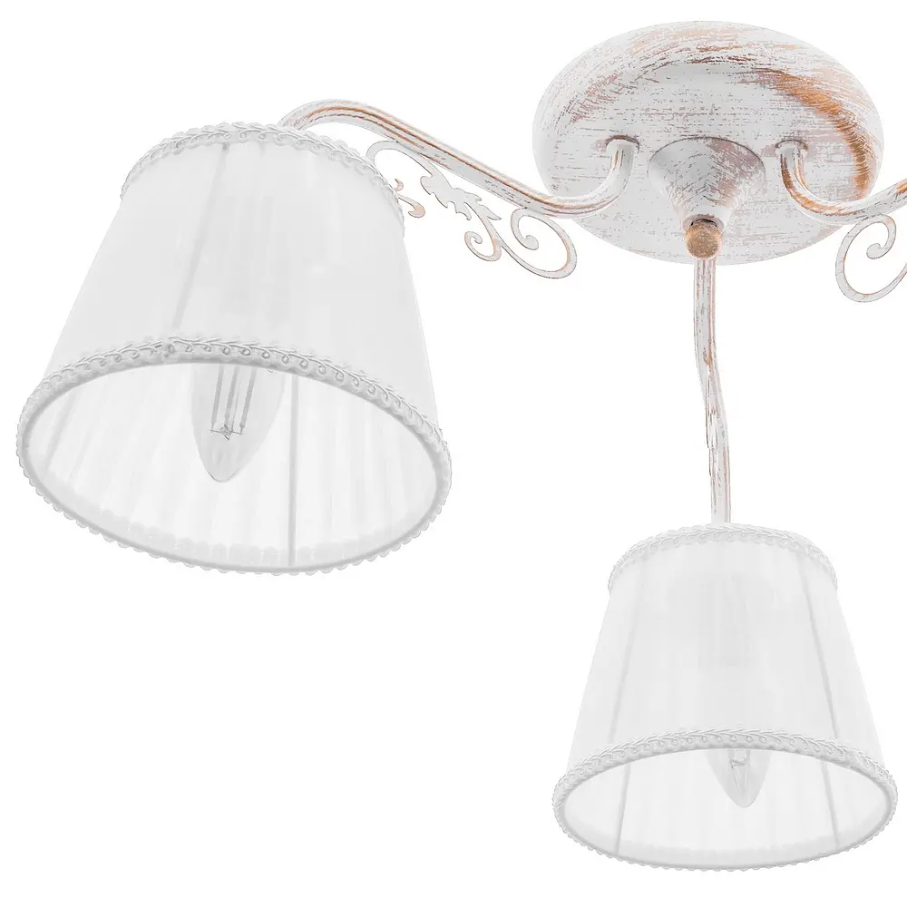 Люстра потолочная Brille с абажуром E14 40W WH (BKL-659C/3) - фото 2