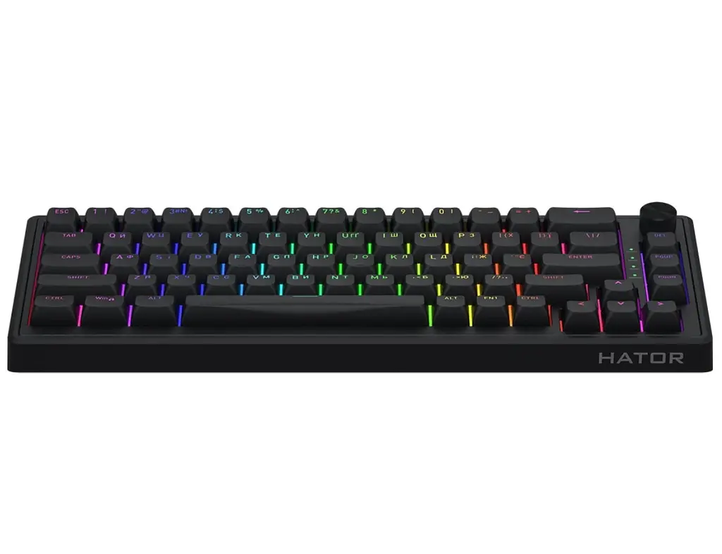 Клавіатура ігрова механічна HATOR HTK-1160-UA Skyfall 65 Black Sterling Speed Switches - фото 3