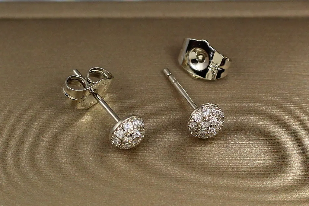 Сережки гвоздики Xuping Jewelry напівсфера 5 мм сріблясті - фото 2