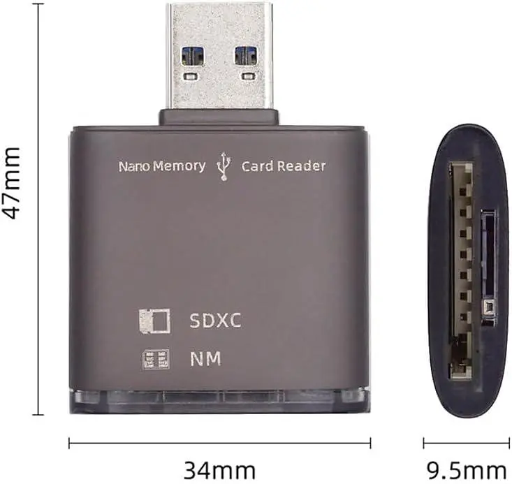 Кардрідер USB 3.0 для карт NM та SD, подвійний слот, швидкість до 5 Гбіт/с - фото 4