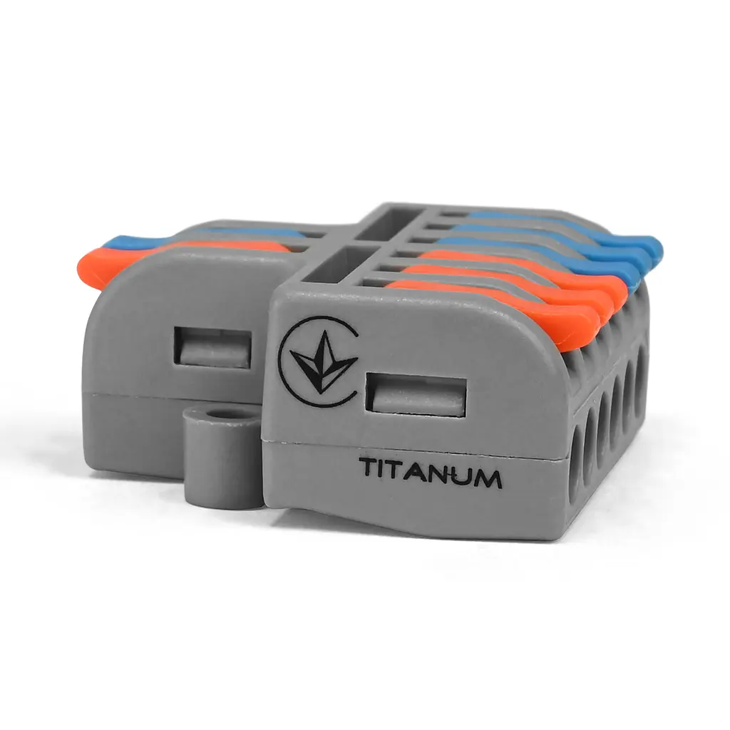 Клемник швидкого монтажу розгалужувальний 2/6п сірий PA (TF-KNR-26) TITANUM TITANUM (29082-000) - фото 3