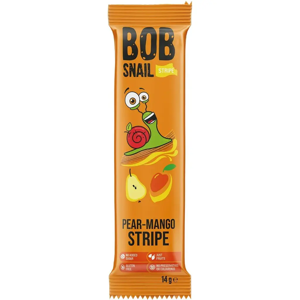 Цукерка фруктова Bob Snail Грушево-Манговий страйп 84 г (6 шт. х 14 г) - фото 2